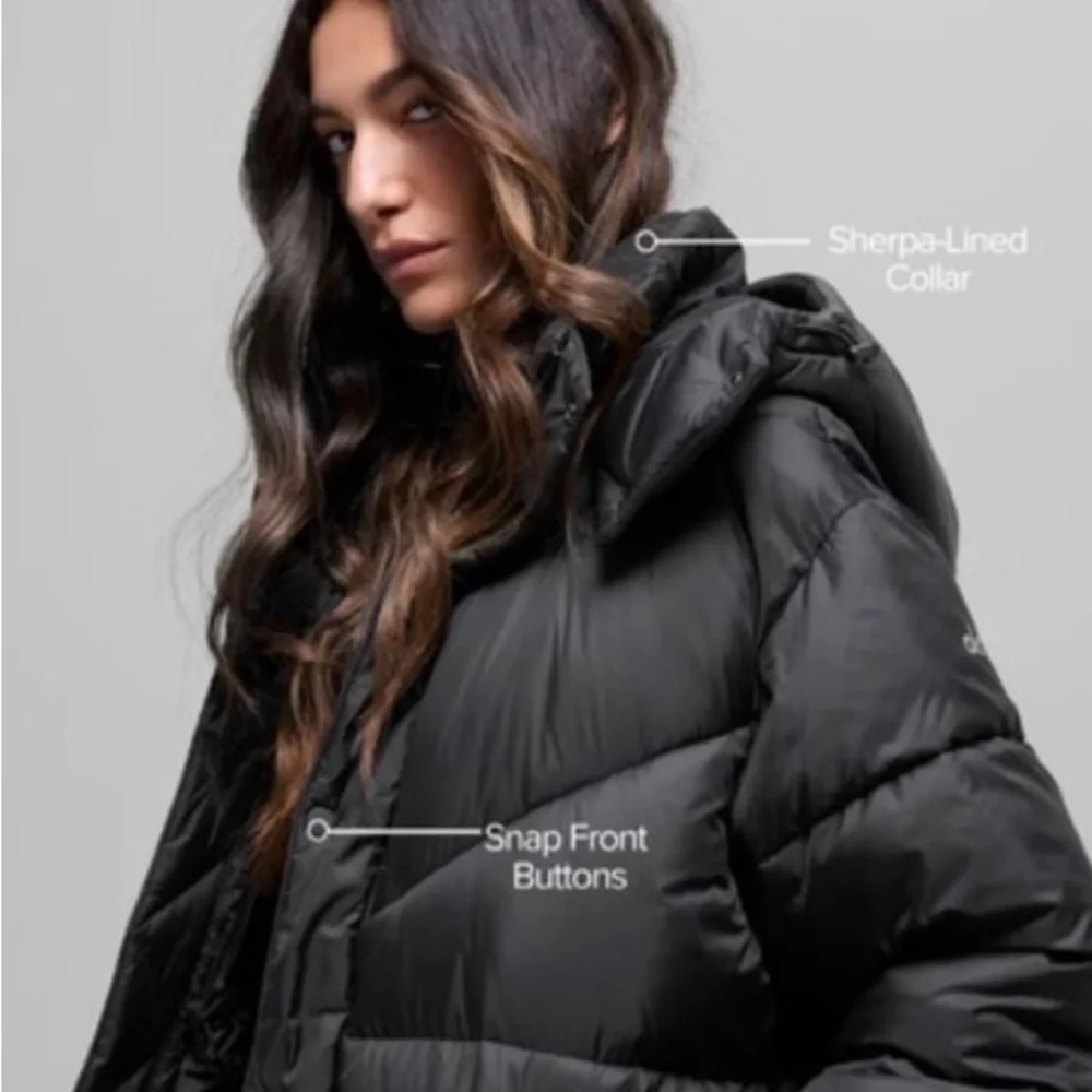 NWT Women's Alo Gold Rush Trench Black Puffer Coat - Picture 5 of 14